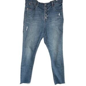 Gap 33 Exposed Button Fly High Rise True Skinny